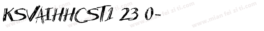 KSVAIHHCST1 23 0字体转换